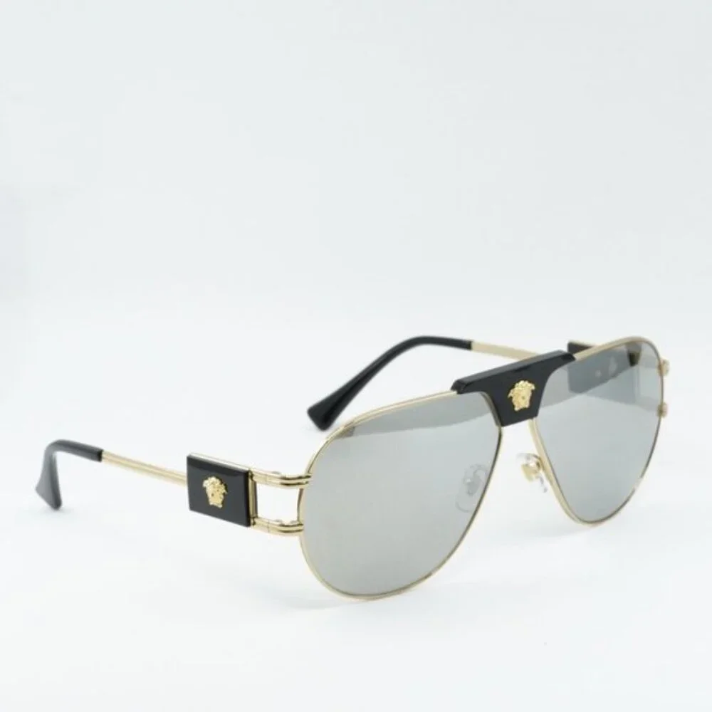 NEW VERSACE GOLD MIRROR SUNGLASSES